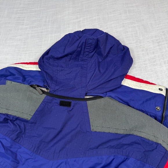 Salt Lake 2002 Olympic Winter Games Marker Ski Jacket Men L Hood Blue Snowboard - Picture 12 of 16